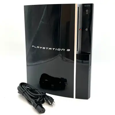 Sony PlayStation 3 Fat PS3 80GB Black Console Gaming System Only, View more