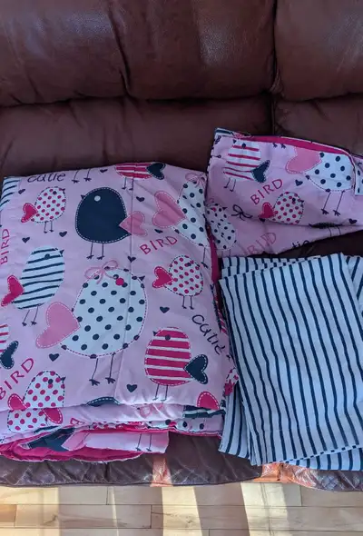 Twin size comforter and sheets, View more