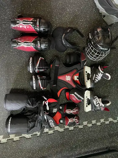 HOCKEY PADS, HELMET AND  SKATES, View more