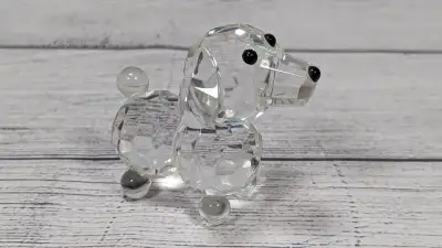 Amlong Crystal Figurine Crystal Dog Cut Glass Collectible / 3", View more