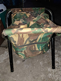 folding hunting/ camping stool with storage pocket
