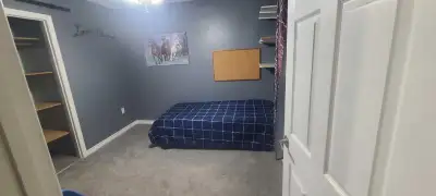 Private upstairs furnished bedroom for rent. $800 per month includes laundry, parking, and internet....