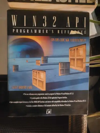 This is a used WIN32 API Programmer's Reference book, covering Chicago and Daytona. It's a comprehen...