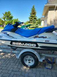 2 seadoo 3 seaters with trailer
