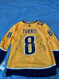 NHL Nashville Pretenders Kyle Turris Jersey with team autographs