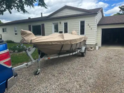 2011 Mirrocraft aluminum fishing boat for sale - 60hp 4 stroke Mercury motor with a 50 pound Minnkot...