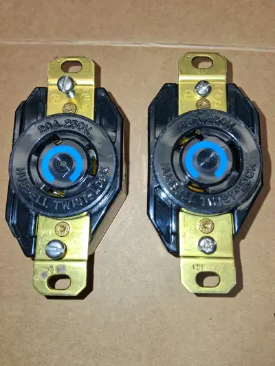 250V 20A receptacles Hubbell Twist Lock, View more