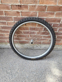 Vintage 26" Front Wheel.  Shimano XT & Rigida rim.