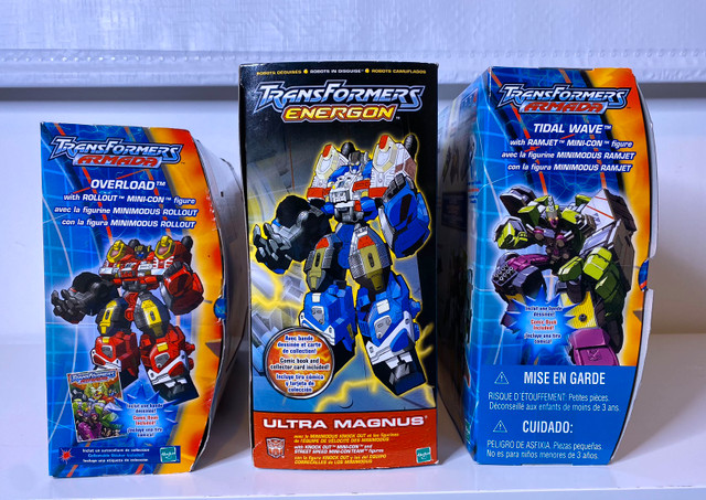 3 Transformers armada/energon voyager 2003 figures misb + mib in Toys & Games in Edmonton - Image 2