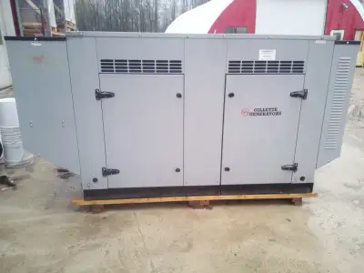 Used Standby Generator c/w GM 4.3L gas engine can be run on Natural gas or Propane. Generator is 208...