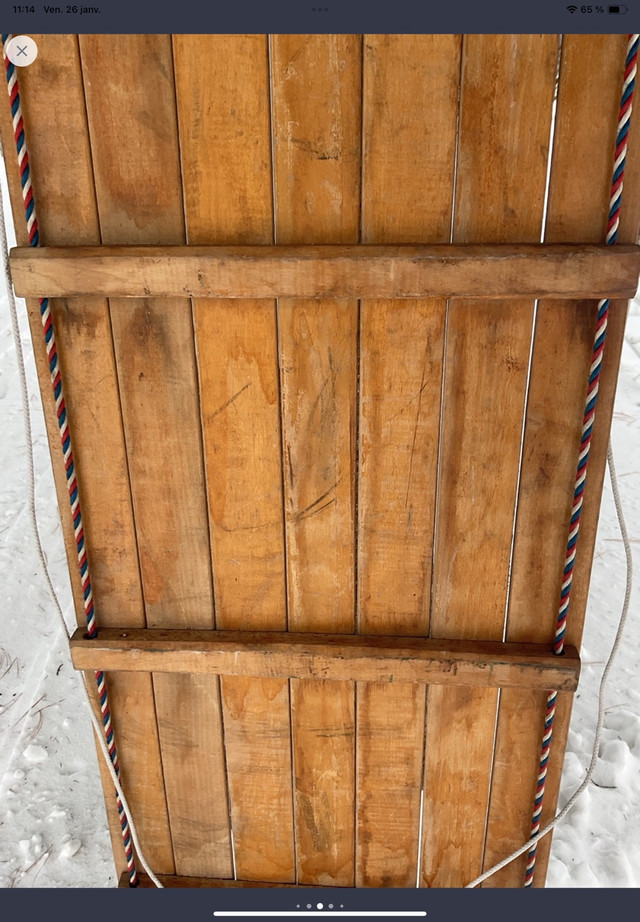 Toboggan vintage en bois; traîne sauvage, luge dans Pêche, camping et plein Air  à Trois-Rivières - Image 4