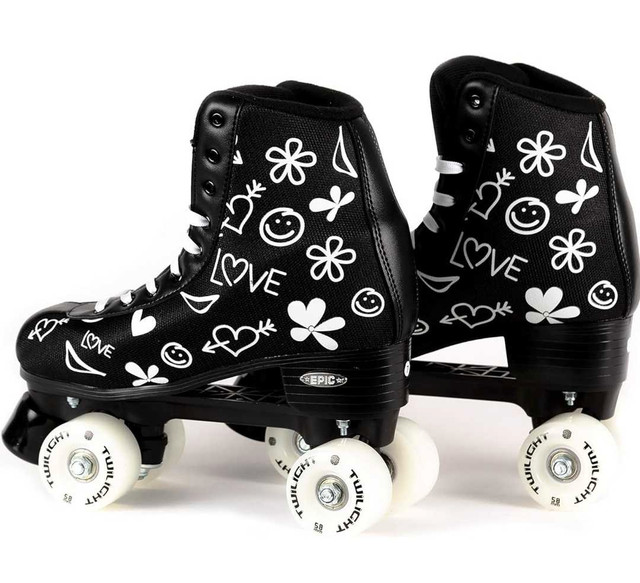 Epic Black LUV High-Top Bright LED Light Up Quad Roller Skates in Other in City of Toronto - Image 4