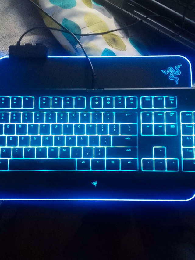 Led gaming keyboard,mouse, and mouse pad in Mice, Keyboards & Webcams in Edmonton