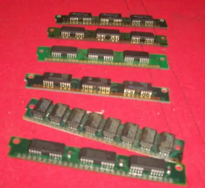 VINTAGE RAM CHIPS (TOTAL OF 6) TAKEN FROM COMPUTER OVER 15 YEAR, View more