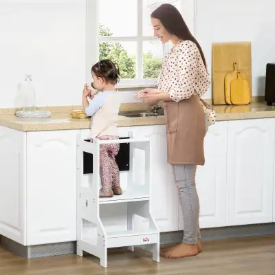 2-in-1 Kids Kitchen Helper Step Stool, View more