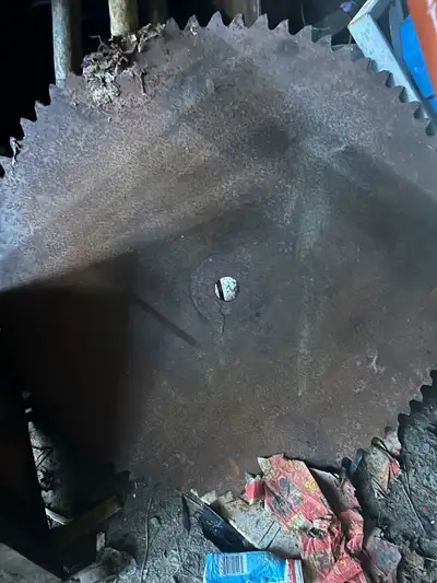 Old sawmill blade