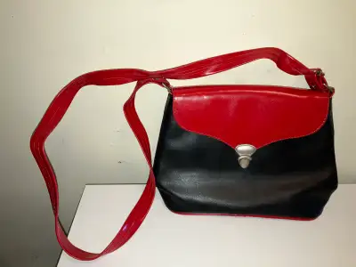 Black and Red Crossbody Bag, View more