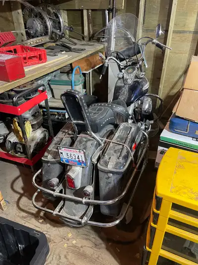 1971 FX Superglide , factory sportster front end. Also older BSA, Triumph and Harley parts. Phone ca...