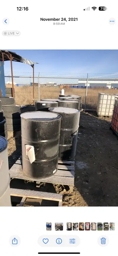 Price is per drum. First come first choice. About 30 available