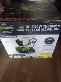 Greenwork 40 volt 20-in snow blower