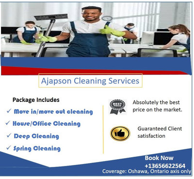Ajapson Cleaning Services |  365-662-2564 (Oshawa,Whitby,Ajax..)