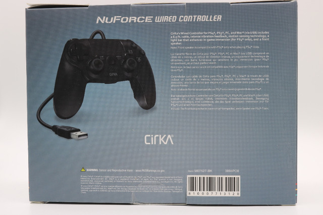 Cirka NuForce Wired Game Controller for PS4 (#4367) in Sony Playstation 4 in City of Halifax - Image 4