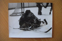 Photo Glacée 8 x 10 hockey Chicago vs Washington année 70 (MO-14