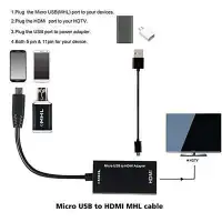 Micro USB to HDMI Cable Adapter + MICRO USB 11 PIN PLUG