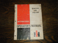 International 620 Press Drill Operators Manual