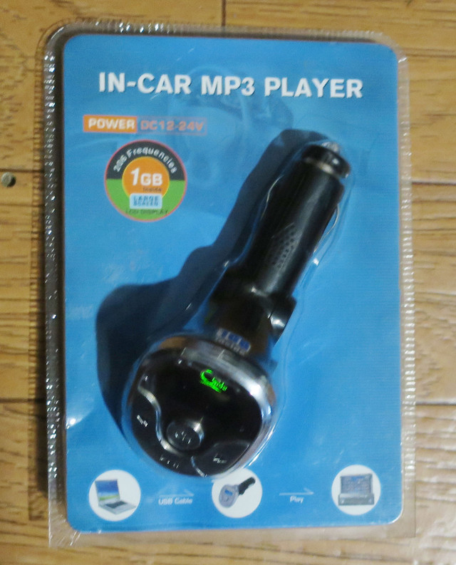 $10 Car MP3 player FM radio transmitter line-in audio new sealed in iPods & MP3s in Sudbury