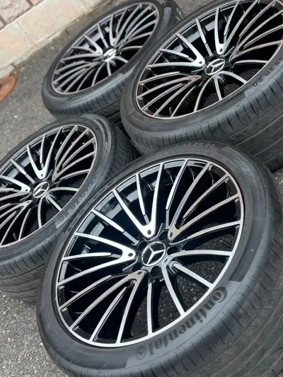 20"Merc S Class/ CL/ Maybach stylestaggered (5x112)+Continentals Set of four Almost NEW 20 inch Mult...