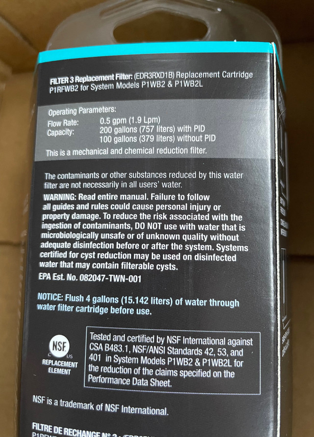 EDR3RXD1B Everydrop Refrigerator Filters (3 in total) in Refrigerators in Oshawa / Durham Region - Image 2