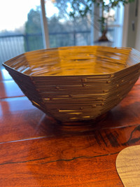  MCM Hollywood Gold Metal Wired Nesting Bowl 8" Decor Oc