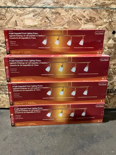 4-Head Suspended Track Light Fixtures, View more