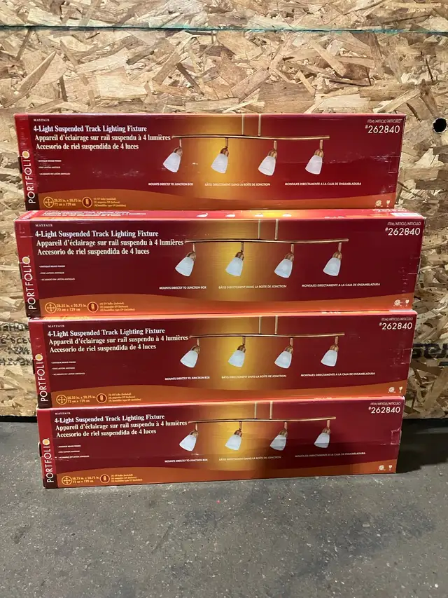 4-Head Suspended Track Light Fixtures in Indoor Lighting & Fans in Brantford - Image 2