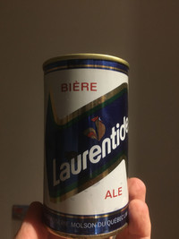 Laurentide Bière Ale Beer Can Vide Empty Vintage