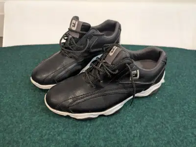 Men's Size 8 1/2 FootJoy Superlites Golf Shoes Spikes Black/White 58014, FJ, Excellent Condition, On...