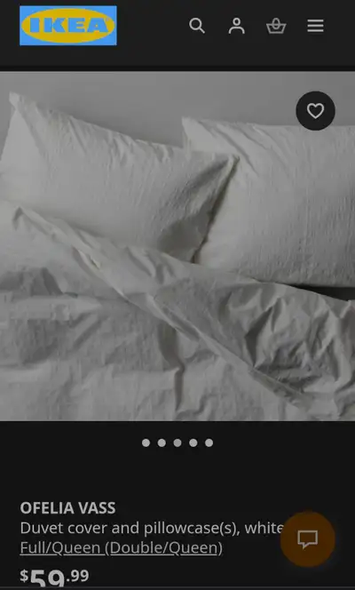 Duvet cover and pillowcase(s), white, Full/Queen (Double/Queen), View more