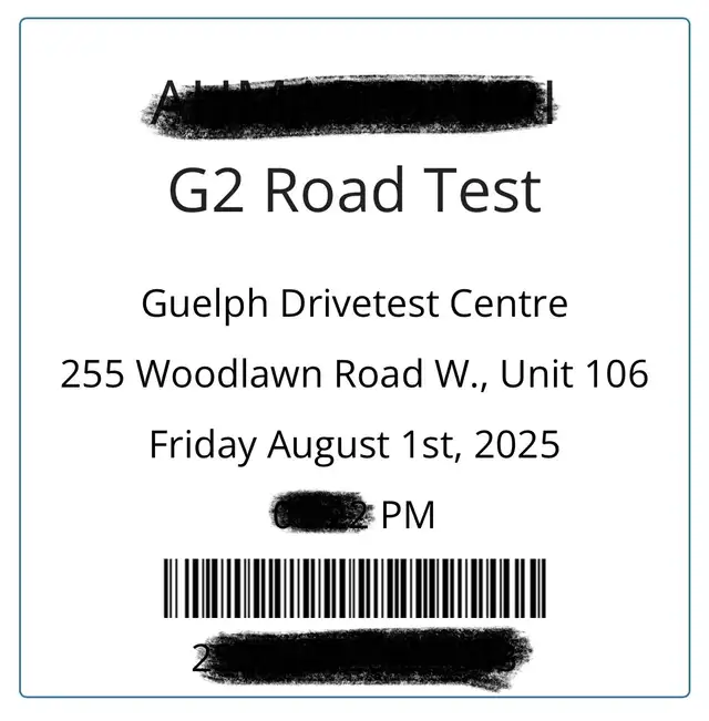 RESERVA LEGÍTIMA DE PRUEBA EN CARRETERA (G, G2), CLASES DE CONDUCCIÓN63307018518529123