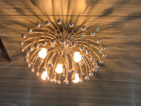 3 beautifully unique Robert Abbey Anemone  ceiling lights!