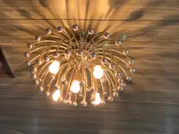 3 beautifully unique Robert Abbey Anemone  ceiling lights!