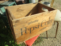 1970s PEPSI COLA WOOD BOX SODA BOTTLE CRATE $40. VINTAGE