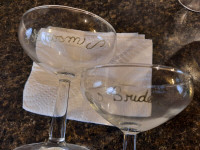 Vintage Bride and Groom Wine Glasses