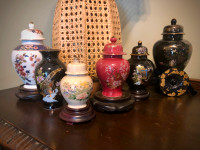 Vintage Asian Porcelain Ginger Jars