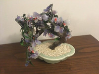 Vintage Antique Classic GLASS Oriental Japanese BONSAI TREE