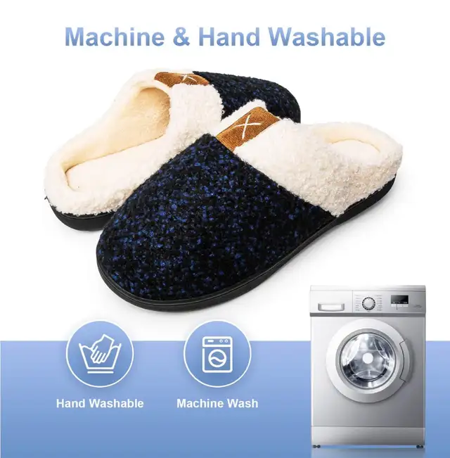 New Men's Comfort Wool-Like Plush Fleece Indoor Slipper/US11-12 in Men's in Calgary - Image 8