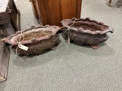 Awesome original Victorian urn planters. Very heavy. Dimensions are in the pictures $395 each plus G...