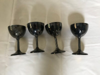 4 Primrose Silverplate Brass ornate Wine Goblets
