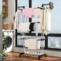 Foldable Clothes Drying Rack, 4-Tier Steel Laundry Racks for Dry