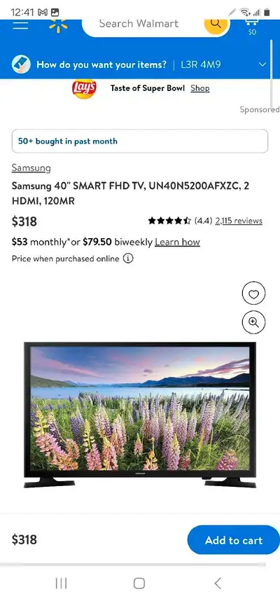 New Samsung 40" 1080p Smart FHD tv Model 40N5200 Price -- $230 It is not negotiable (RETAILS AROUND...